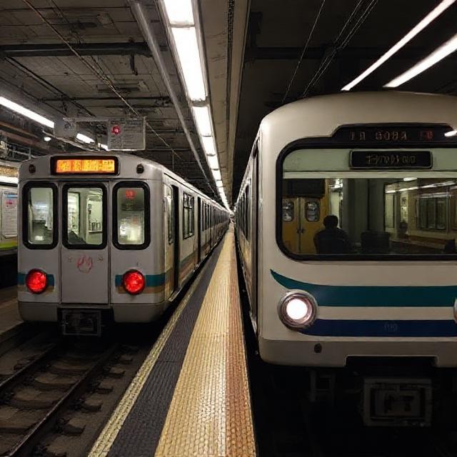 Train platforms and tracks at Kyoto Station